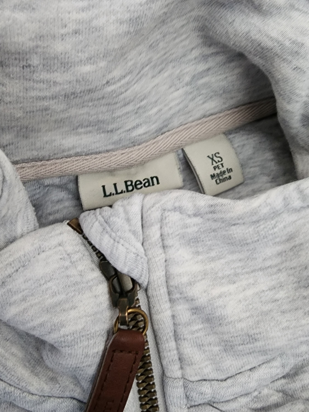 L.L. Bean Women’s Light Gray Quarter-Zip Pullover Sweater - Picture 6 of 6